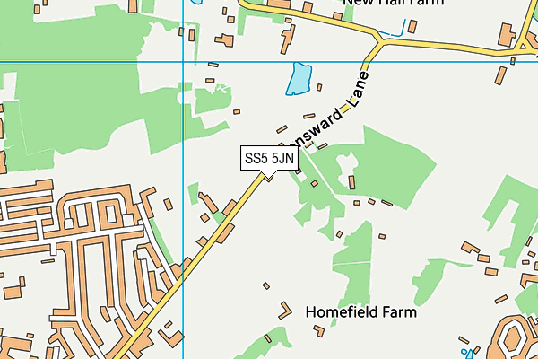 SS5 5JN map - OS VectorMap District (Ordnance Survey)
