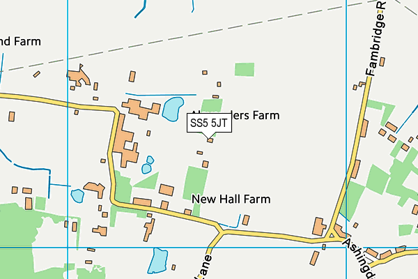 SS5 5JT map - OS VectorMap District (Ordnance Survey)