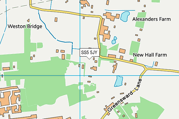 SS5 5JY map - OS VectorMap District (Ordnance Survey)
