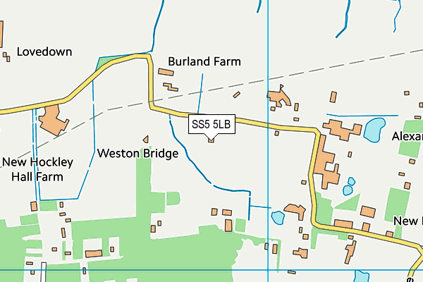 SS5 5LB map - OS VectorMap District (Ordnance Survey)