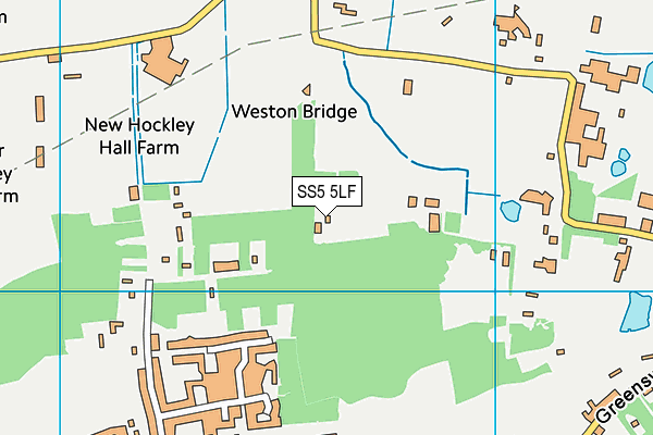 SS5 5LF map - OS VectorMap District (Ordnance Survey)