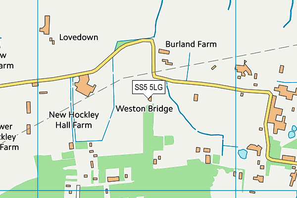 SS5 5LG map - OS VectorMap District (Ordnance Survey)