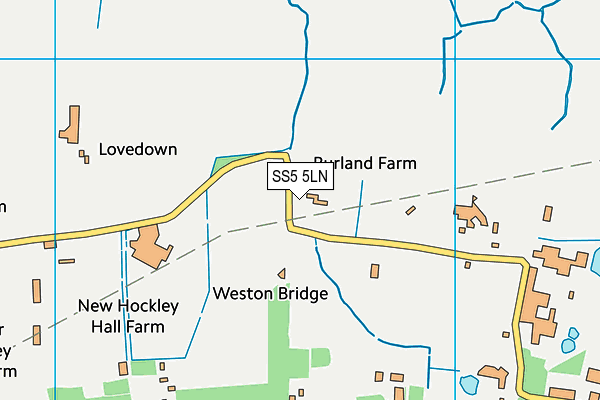 SS5 5LN map - OS VectorMap District (Ordnance Survey)