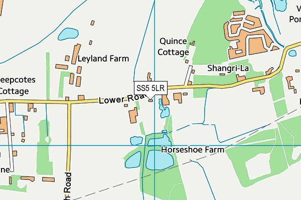 SS5 5LR map - OS VectorMap District (Ordnance Survey)