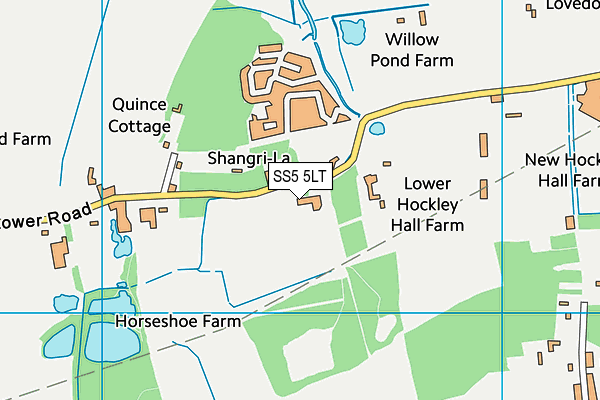 SS5 5LT map - OS VectorMap District (Ordnance Survey)