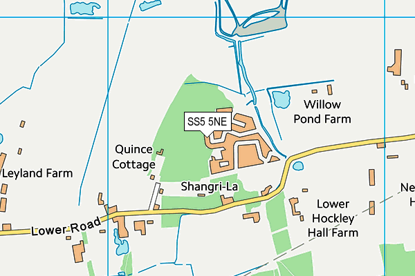 SS5 5NE map - OS VectorMap District (Ordnance Survey)