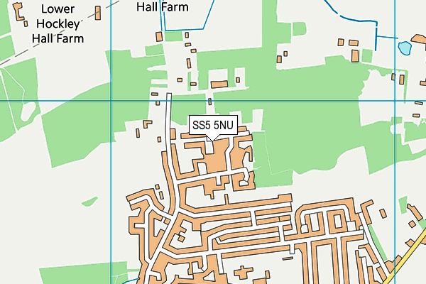 SS5 5NU map - OS VectorMap District (Ordnance Survey)