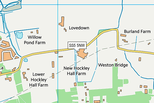 SS5 5NW map - OS VectorMap District (Ordnance Survey)