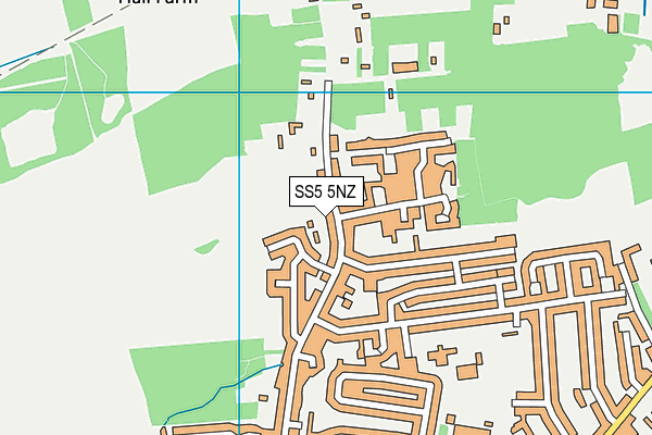 SS5 5NZ map - OS VectorMap District (Ordnance Survey)