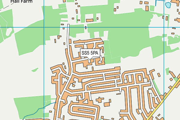 SS5 5PA map - OS VectorMap District (Ordnance Survey)