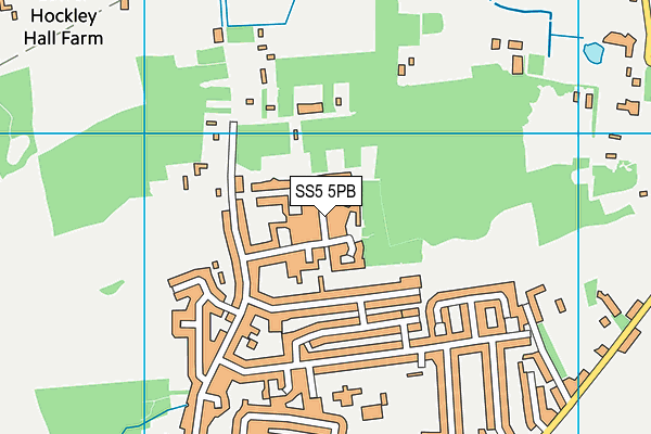 SS5 5PB map - OS VectorMap District (Ordnance Survey)
