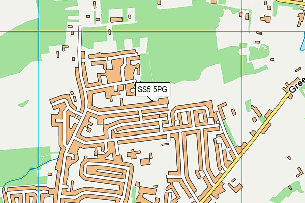 SS5 5PG map - OS VectorMap District (Ordnance Survey)