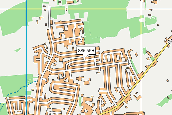 SS5 5PH map - OS VectorMap District (Ordnance Survey)