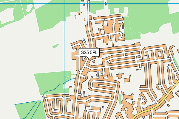 SS5 5PL map - OS VectorMap District (Ordnance Survey)