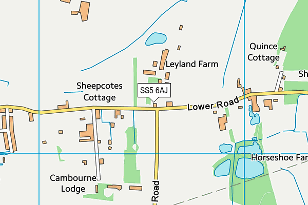 SS5 6AJ map - OS VectorMap District (Ordnance Survey)