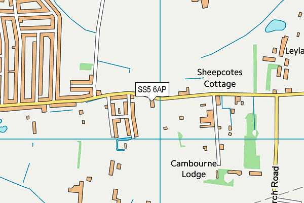 SS5 6AP map - OS VectorMap District (Ordnance Survey)