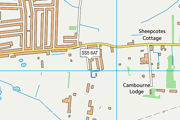 SS5 6AT map - OS VectorMap District (Ordnance Survey)