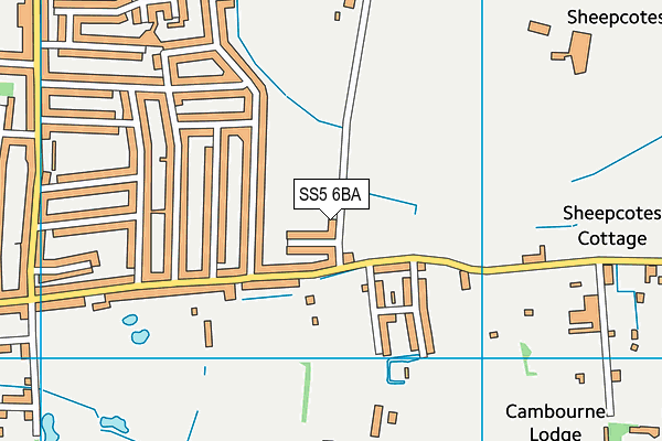 SS5 6BA map - OS VectorMap District (Ordnance Survey)