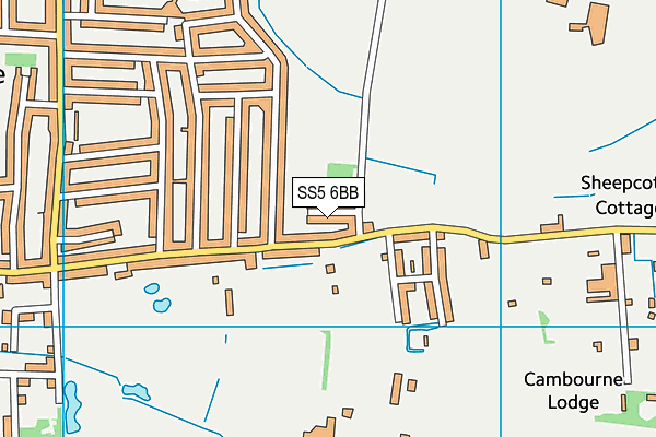SS5 6BB map - OS VectorMap District (Ordnance Survey)
