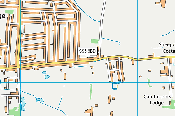 SS5 6BD map - OS VectorMap District (Ordnance Survey)