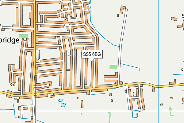 SS5 6BG map - OS VectorMap District (Ordnance Survey)