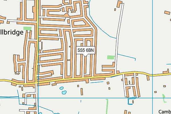 SS5 6BN map - OS VectorMap District (Ordnance Survey)