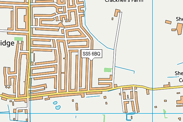 SS5 6BQ map - OS VectorMap District (Ordnance Survey)