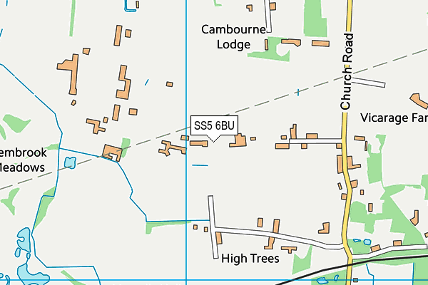 SS5 6BU map - OS VectorMap District (Ordnance Survey)