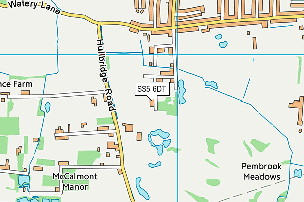SS5 6DT map - OS VectorMap District (Ordnance Survey)