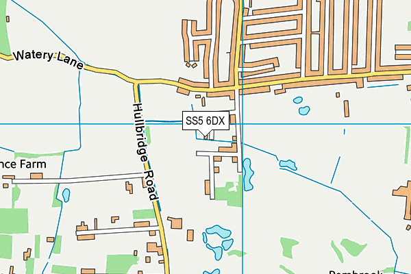 SS5 6DX map - OS VectorMap District (Ordnance Survey)