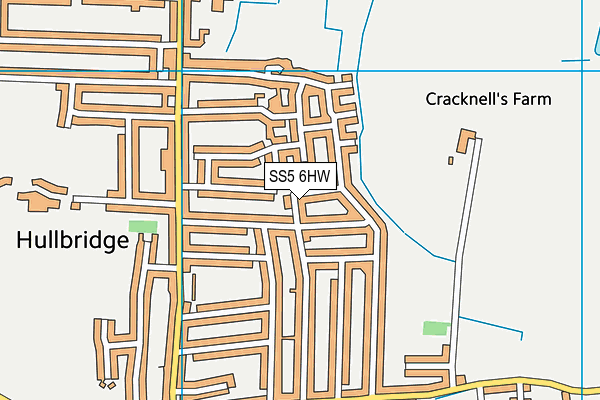 SS5 6HW map - OS VectorMap District (Ordnance Survey)