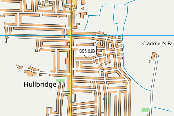SS5 6JB map - OS VectorMap District (Ordnance Survey)