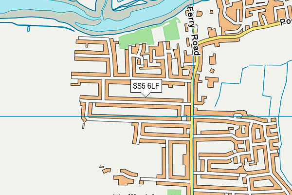 SS5 6LF map - OS VectorMap District (Ordnance Survey)