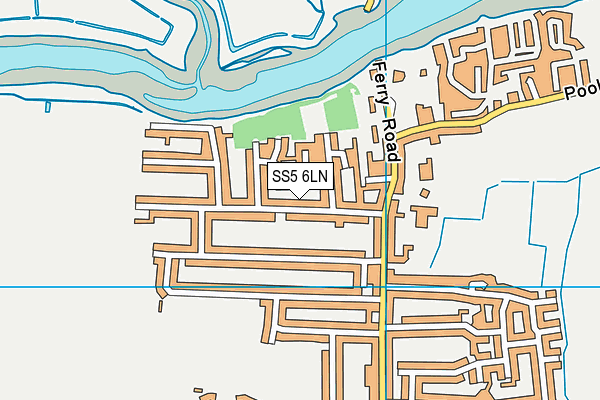 SS5 6LN map - OS VectorMap District (Ordnance Survey)