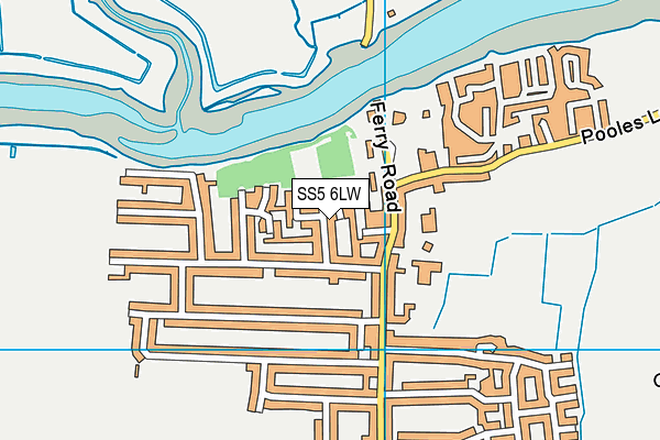 SS5 6LW map - OS VectorMap District (Ordnance Survey)