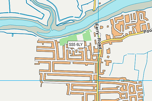 SS5 6LY map - OS VectorMap District (Ordnance Survey)