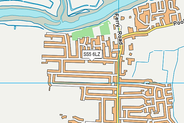 SS5 6LZ map - OS VectorMap District (Ordnance Survey)