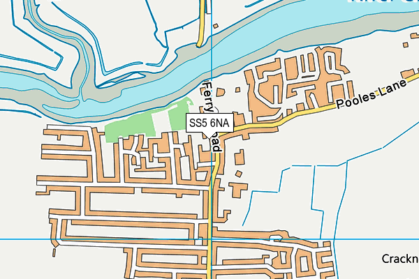 SS5 6NA map - OS VectorMap District (Ordnance Survey)