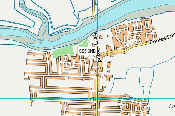 SS5 6NB map - OS VectorMap District (Ordnance Survey)
