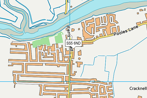 SS5 6ND map - OS VectorMap District (Ordnance Survey)