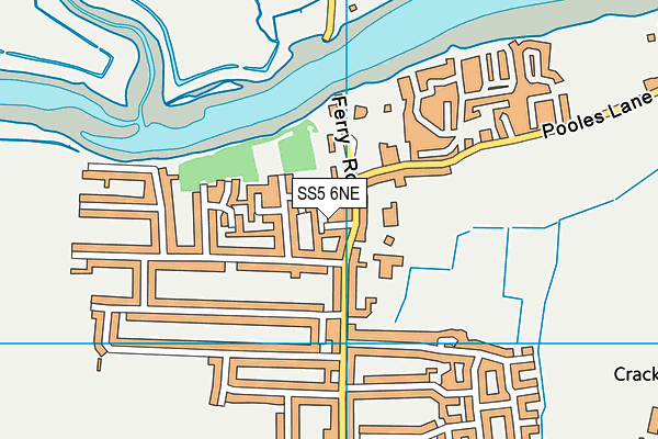 SS5 6NE map - OS VectorMap District (Ordnance Survey)
