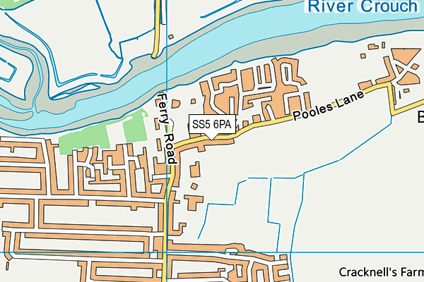 Hullbridge Park map (SS5 6PA) - OS VectorMap District (Ordnance Survey)