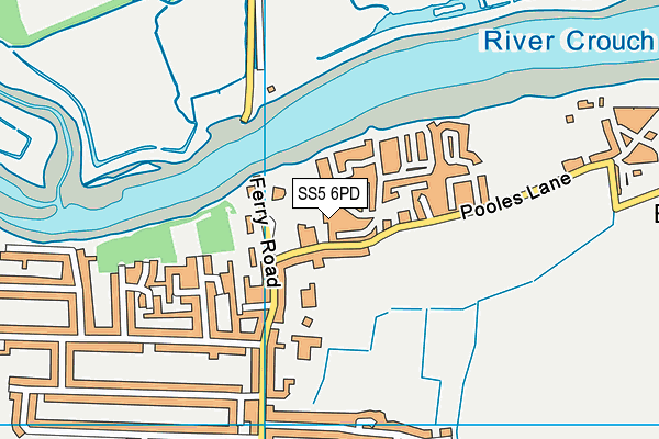 SS5 6PD map - OS VectorMap District (Ordnance Survey)