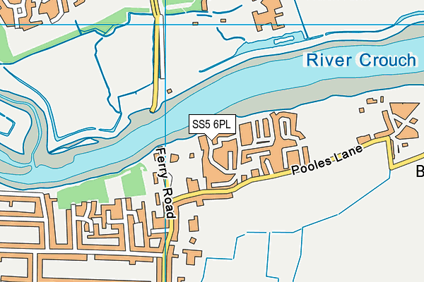 SS5 6PL map - OS VectorMap District (Ordnance Survey)