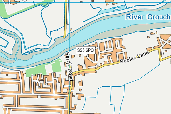 SS5 6PQ map - OS VectorMap District (Ordnance Survey)