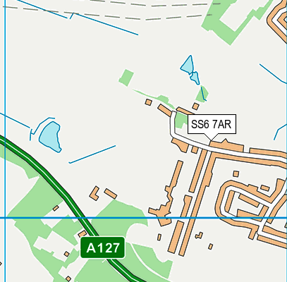 SS6 7AR map - OS VectorMap District (Ordnance Survey)
