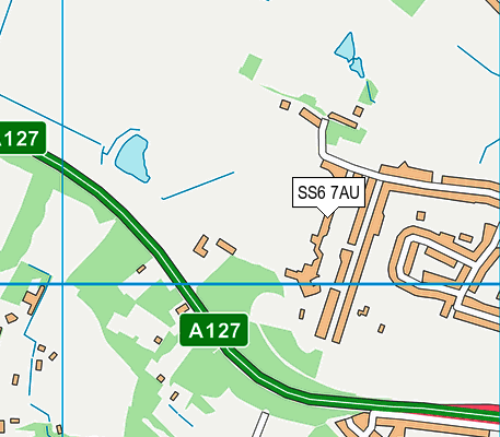SS6 7AU map - OS VectorMap District (Ordnance Survey)
