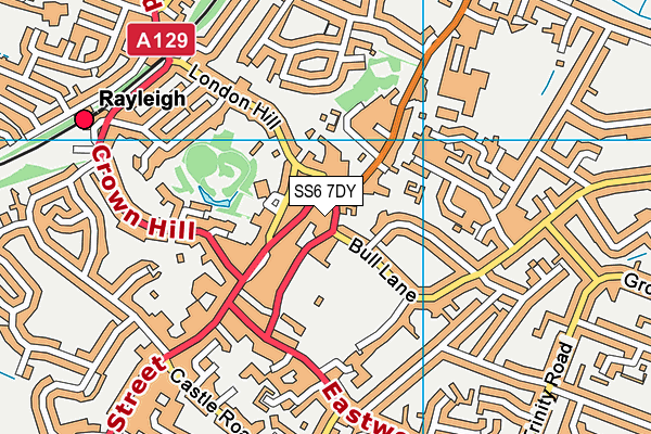 SS6 7DY map - OS VectorMap District (Ordnance Survey)