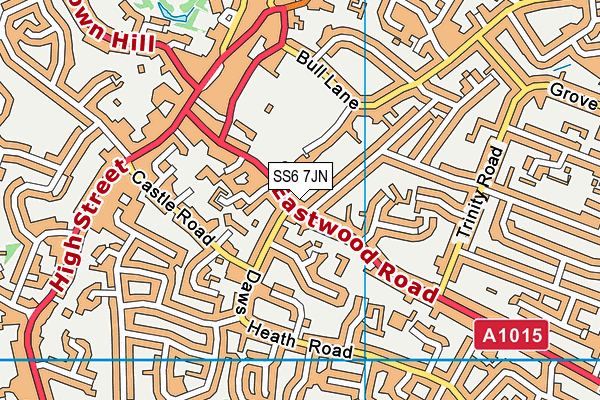 SS6 7JN map - OS VectorMap District (Ordnance Survey)