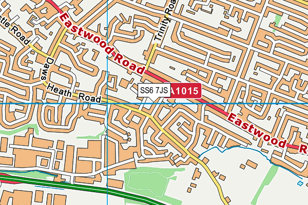SS6 7JS map - OS VectorMap District (Ordnance Survey)